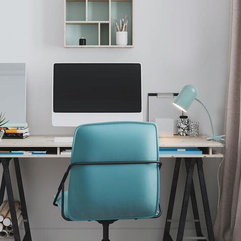 Globe Electric 52302 Carter 15" Clip-Arm Desk Lamp, Matte Teal, Adjustable Gooseneck Arm, in-Line On Off Switch in Kuwait