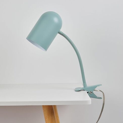 Globe Electric 52302 Carter 15" Clip-Arm Desk Lamp, Matte Teal, Adjustable Gooseneck Arm, in-Line On Off Switch in Kuwait