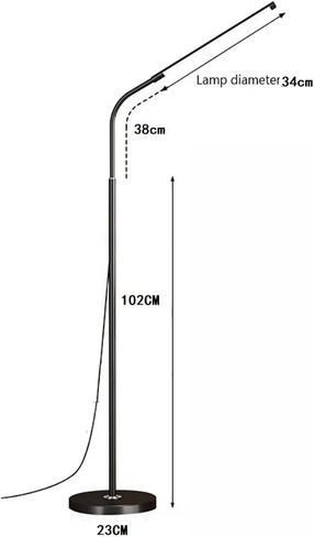 YuYue Electronic Floor Lamp,Super Bright Dimmable Led Floor Lamps for Living Room, Custom Color Temperature Standing Lamp with Remote Push Button, Adjustable Gooseneck Reading (White) in Saudi Arabia