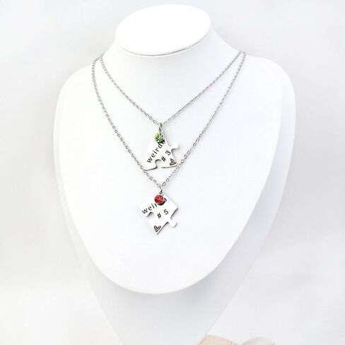 Heart Bff Necklace for 3,Best Friend Necklaces Set of 4,Weirdo 1 Weirdo 2 Weirdo 3 Weirdo 4 Necklace, Stainless Steel Sister Friendship Jewelry in Saudi Arabia