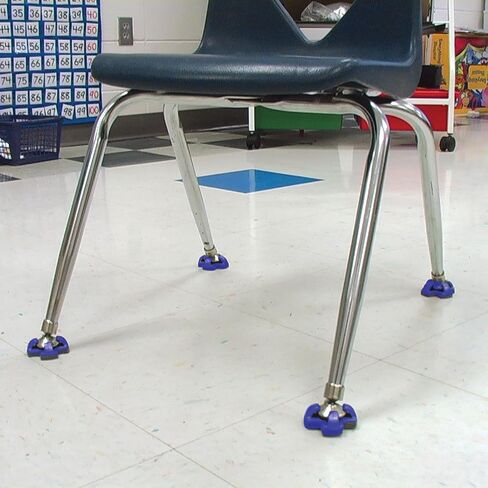 Really Good Stuff Fuzzy Feet Chair Glides - Set of 24 - Chair Leg Floor Protectors for Classroom Use in Saudi Arabia