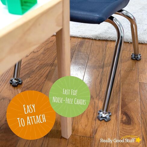Really Good Stuff Fuzzy Feet Chair Glides - Set of 24 - Chair Leg Floor Protectors for Classroom Use in Saudi Arabia