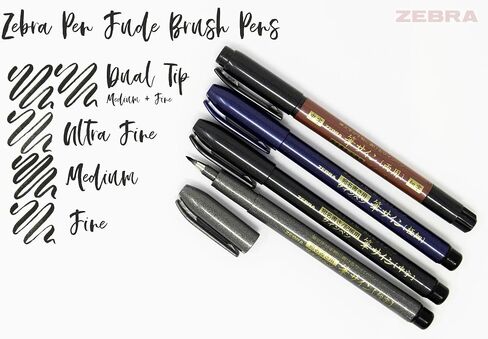 Zebra Pen Zensations Brush Pen, Fine Brush Tip, Black Water-Resistant Ink, 1-Pack in Saudi Arabia