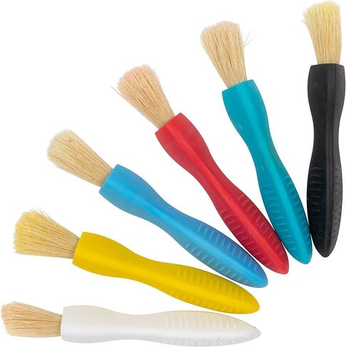 READY 2 LEARN Triangle Grip Toddler Paint Brushes - 6 Bright Colors - Paintbrush Set for Toddler Art - Thick Kids Paint Brushes - Art Supplies for Toddlers 1-3 in Saudi Arabia