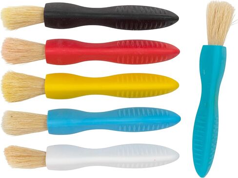 READY 2 LEARN Triangle Grip Toddler Paint Brushes - 6 Bright Colors - Paintbrush Set for Toddler Art - Thick Kids Paint Brushes - Art Supplies for Toddlers 1-3 in Saudi Arabia