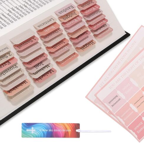 Bible Tabs for Women and Men 75 Tabs,Bible Tabs for Kids, Pink Bible Tabs,Bible Book Tabs,Bible Tabs for Study Bible, Bible Index Tabs,Bible Study Supplies in Saudi Arabia