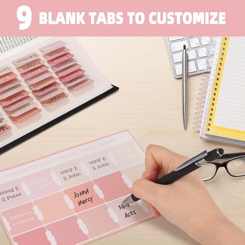 Bible Tabs for Women and Men 75 Tabs,Bible Tabs for Kids, Pink Bible Tabs,Bible Book Tabs,Bible Tabs for Study Bible, Bible Index Tabs,Bible Study Supplies in Saudi Arabia