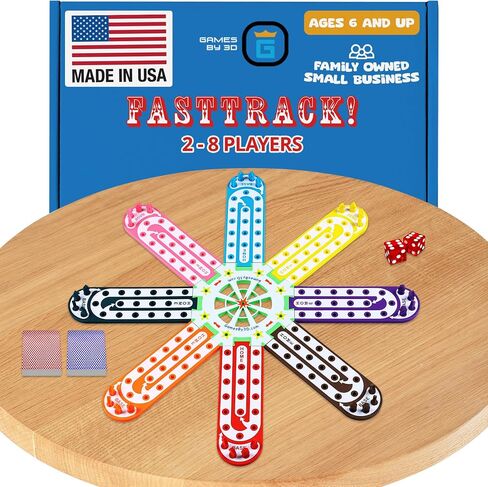 لعبة Pegs and Jokers Board - استراتيجية وممتعة وجذابة ومحمولة - مع العائلة والأصدقاء - سهلة التعلم - صديقة للسفر - مع ربط رأس الخيول وسطح البطاقات 2-8 لاعبين in Kuwait