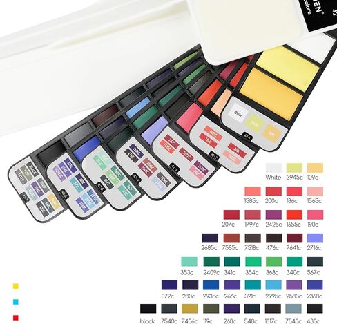 MEEDEN Travel Watercolor Paint Set: Portable 42 Assorted Water Colors Paint Kit with 4 Brushes in Kuwait