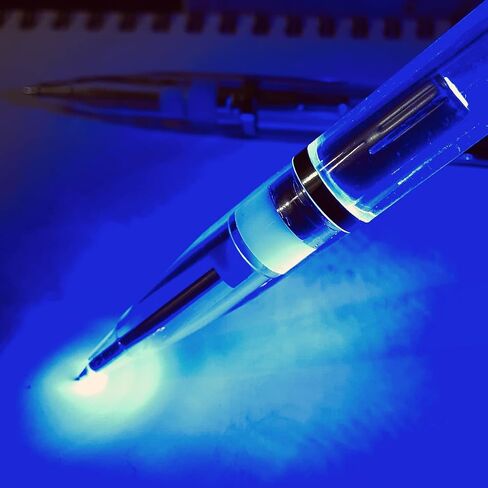 GS GLOWSEEN LED Pen With Light (2cts/Pack), Light Up Pens for Night Writing, Lighted Tip Pen Flashlight, 0.7mm Fine Point Black Ballpoint Pens -Blue Light in Saudi Arabia