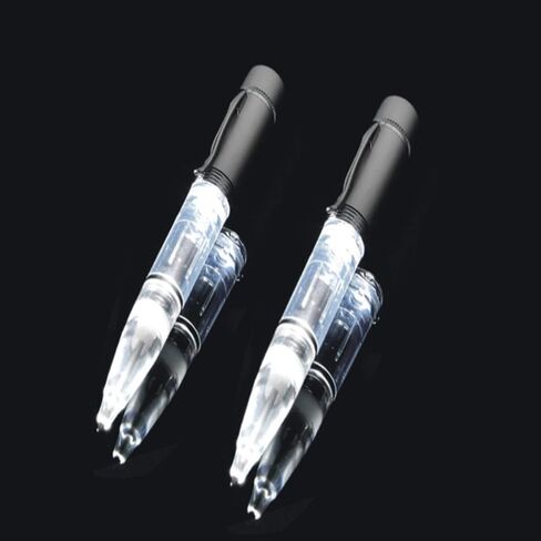GS GLOWSEEN LED Pen With Light (2cts/Pack), Light Up Pens for Night Writing, Lighted Tip Pen Flashlight, 0.7mm Fine Point Black Ballpoint Pens -Blue Light in Saudi Arabia