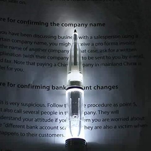 GS GLOWSEEN LED Pen With Light (2cts/Pack), Light Up Pens for Night Writing, Lighted Tip Pen Flashlight, 0.7mm Fine Point Black Ballpoint Pens -Blue Light in Saudi Arabia