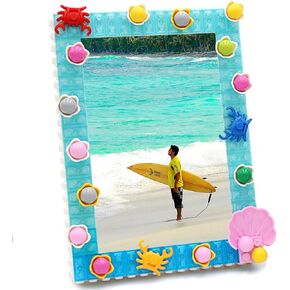 NIETEIN Kids Cute Friendly Picture Frame Craft Fun Building Block Boys Photo Frame Making Kit Desktop and Wall Decorate Child Room Decor Art Birthday Gifts for Girls(Balloon)