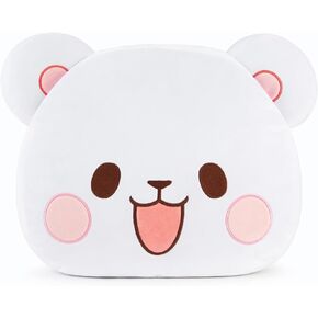 Milk Head Cushion - 15" inch Super Soft Plush Decorative Throw Pillow, Character Head