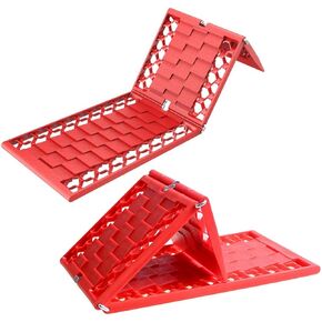 Foldable Emergency Tire Traction Mat, Car Escaper, Ideal to Unstuck Your Car From Snow, Ice, Mud, and Sand -2 Pack