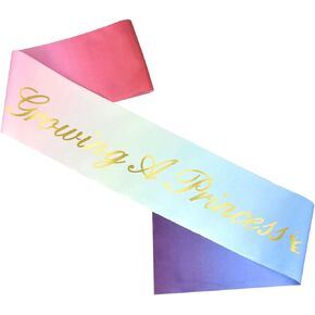 Growing a Princess Sash - Baby Shower Sash Princess Baby Shower Baby Sprinkle (Rainbow)