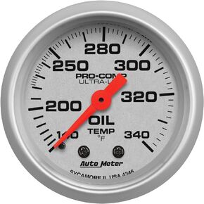 Auto Meter 4346 Ultra-Lite Mechanical Oil Tank Temperature Gauge