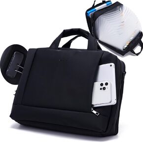 Heavy Duty Accordian File OrganizerwithHandle&Combination Lock,26 Pockets Expanding File Folder, Portable Document Organizer Accordion File Keeper for Letter Size / A4 File (Black)