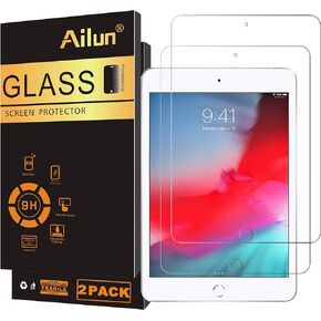Ailun Screen Protector for iPad Mini 4, iPad Mini 5 2019 2Pack Tempered Glass 2.5D Edge Ultra Clear Transparency Anti Scratches Case Friendly