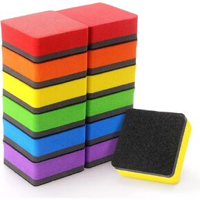 Tamaki 6 Pack Magnetic Whiteboard Eraser, Dry Eraser Board Erasers, Dry Erasers for White Board, Whiteboard Erasers for Kids Classroom, 6 Colors, Wavy, 4.2 x 2.2 x 0.8 Inch