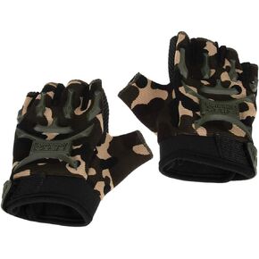 زوج واحد من قفازات Garneck للأطفال نصف إصبع قابلة للتنفس، قفازات مضادة للانزلاق مموهة للأطفال لركوب الدراجات وركوب الدراجات والتزلج على الجليد والرياضات الخارجية in Kuwait