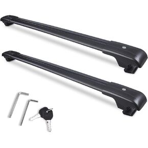 Autekcomma Heavy Duty Roof Rack Cross Bars Replacement for 2019-2023 Subaru Ascent,Anti-Corrosion,Aircraft Aluminum Black Matte with Anti-Theft Locks (ONLY FIT Original EXISTING Side Rail)