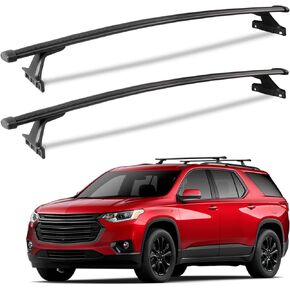 220lbs Roof Racks Cross Bars Fit for Chevrolet Chevy Traverse 2018 2019 2020 2021 (Not Fit for The 2022 Model), Heavy Duty Aluminum Crossbar Roof Rail Cargo Carrier Rooftop Car SUV Black Accessories in Kuwait