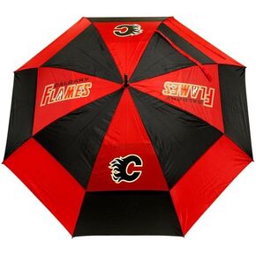 Team Golf NHL 62" Golf Umbrella with Protective Sheath, Double Canopy Wind Protection Design, Auto Open Button
