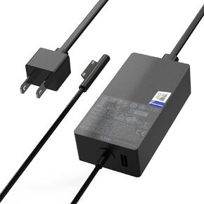 65W Laptop Charger Compatible for Microsoft Surface Pro 9/8/X/7/6/5/4/3, Surface Laptop 5/Studio/4/Go/3/2, Surface Go 2/3, Surface Book 2/1, Adapter Power Support 44W 36W