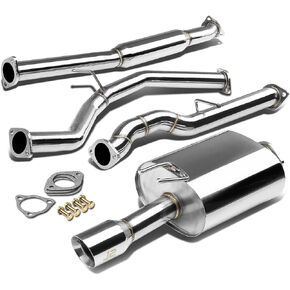 J2 Engineering J2-CBE-OS-064 Muffler CatBack Exhaust System [Compatible with 12-15 Honda Civic 2-Dr Coupe, Do NOT Fit Si Models]