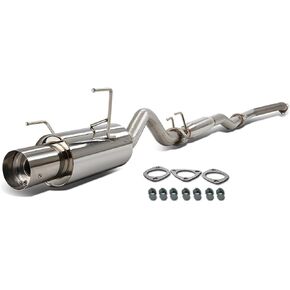 DNA MOTORING CBE-ARSX-NS Stainless Steel Cat Back Exhaust System [Compatible with 02-06 Acura RSX DC5 Non Type-S]