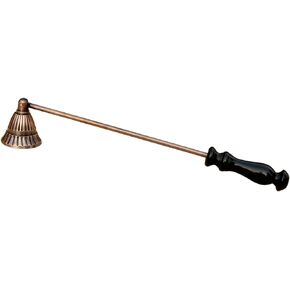 Handmade Solid Brass Candle Snuffer with Wooden Handle Antique Copper Candle Snuffer Modern Design Candle Extinguisher, Gift for Candle Lovers Classic Look Wick Candlesnuffers