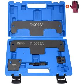 مجموعة أدوات توقيت المحرك، متوافقة مع Audi VW W8 W12 Touareg Porsche Phaeton 3.6 6.0، T10068A T10332 T10363، مع حافظة وقفازات