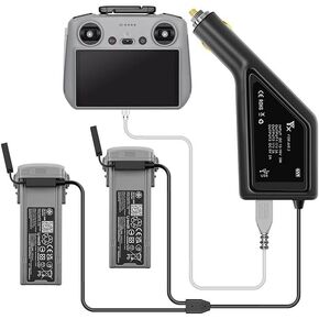 Battery Car Charger for DJI Air 3 with USB Port Air3 Remote Controller Battery Car Charging Accessories