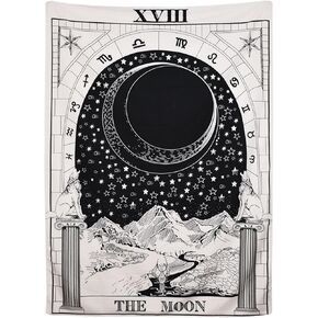 Tarot Tapestry The Moon The Star The Sun Tapestry Medieval Europe Divination Tapestry Wall Hanging Tapestries Mysterious Wall Tapestry Home Decor in Kuwait