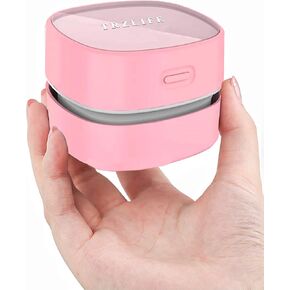 TRZLIFE Desk Vacuum Cleaner, Upgraded Mini Table Vacuum Improved Details Higher Suction More Durable Rechargeable Mini Vac Sucks up Tiny Items Crumbs Flakes for Desktop Drawer Countertop in Saudi Arabia