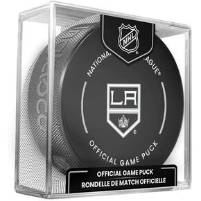 Kings Official Game Hockey Puck with Holder