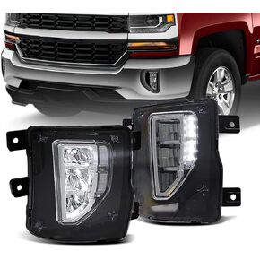 Tecoom LED Fog Lights with Daytime Running Lamps Compatible with 2003-2007 Chevrolet Avalanche Silverado 1500/2500/3500 Classic