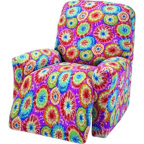Madison JER-LGRECL-TD Stretch Jersey Recliner Slipcover, Large, Geometric, Tie Dye