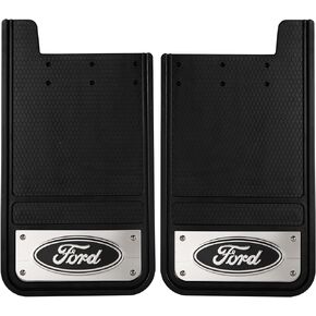 Plasticolor Ford Heavy Duty Rear 12 X 23 Mud Guards, 12" x 23" Rear Mud Guards by Plasticolor (001838R01)