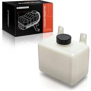 A-Premium - Engine White Universal Coolant Reservoir Bottle W/ Cap Replace for # 603-001, 603001 Recovery Radiator Overflow Expansion Tank, Universal fit, 6.5" x 7.6" x 4.1", Non-Pressurized