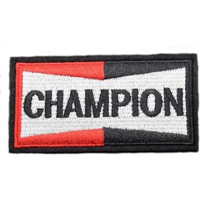 Champion Motors Racing Logo Gas Oil Fuel Mechanic Car Classic 3.6" Iron On Patch for Clothing