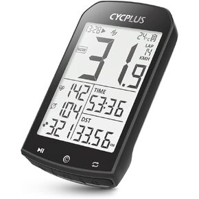 CYCPLUS Bike Computer GPS Wireless, ANT+ Cycling Computer GPS with Bluetooth, Multifunctional ANT+ Bicycle Computer GPS with 2.9 LCD Screen, Bike Speedometer with Auto Backlight IP67