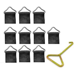 Trampoline Triangle Buckle Stainless Steel Triangle Rings Buckle 1.57" Loop Ring V-rings Straps with Spring Tool in Kuwait