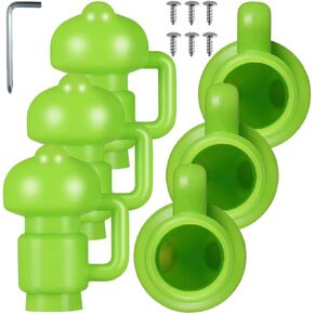 BESPORTBLE 1 Set of Plastic Trampoline Caps Trampoline Enclosure Pole Cap with Wrench Screws Safety Trampoline Pole Covers for Trampoline Net Hook Parts Accessories Green