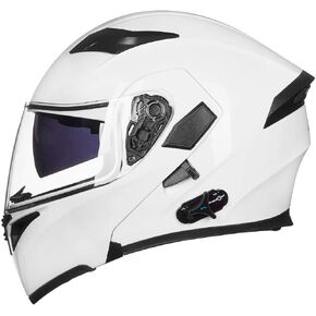 ILM Bluetooth Motorcycle Helmet Modular Flip up Full Face Dual Visor Mp3 Intercom FM Radio DOT Model 902BT/902BT PRO