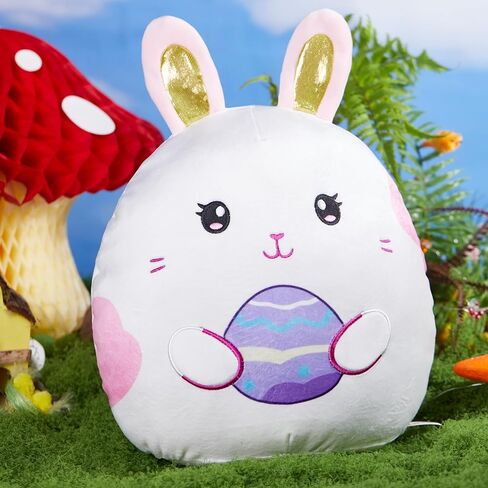 وسادة WEWILL أرنب عيد الفصح مقاس 15 بوصة مع آذان أرنب لطيفة وبيضة عيد الفصح - زميل لعب لطيف وأريكة/سرير ديكور هدية رائعة لعيد الفصح للأطفال الصغار الأولاد والبنات in Kuwait