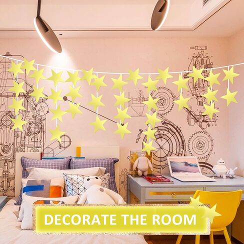 Gold Star Cutouts 24pcs Double Printed Glitter Paper Stars Confetti Cut Outs Decorations for Bulletin Board Wedding Party Supplies (Gold) (11in) in Saudi Arabia