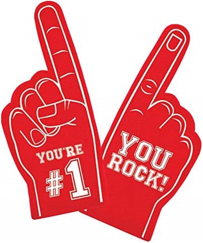 Valentine Foam Finger Favors Multi-Pack Favors - Pack of 12 (5"x2") - Bold Red Party Decorations | Perfect for Valentine's Day Celebrations in Saudi Arabia