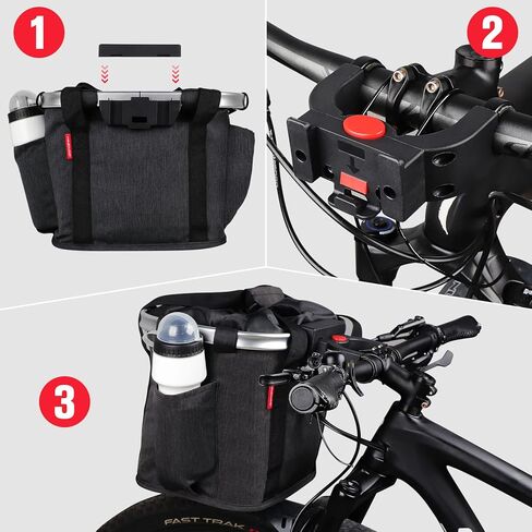 17L سلة دراجة الكلب دراجة المقود سلة دراجة سلة أمامية للحيوانات الأليفة والتسوق والتنقل والتخييم والخارج in Kuwait